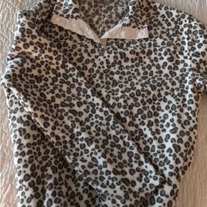 Roper Gray Leopard Print Sweater